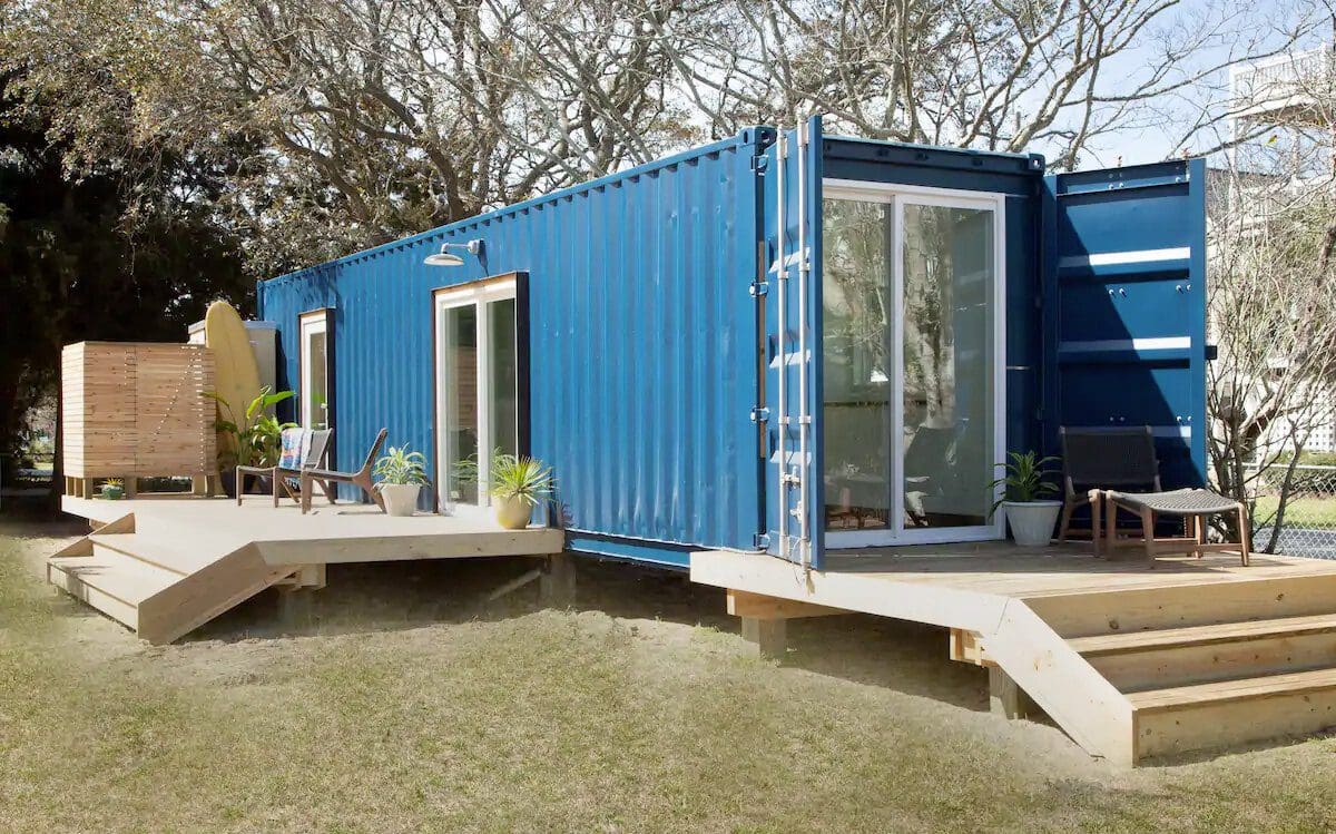 Shipping container home as AirBnB rental
