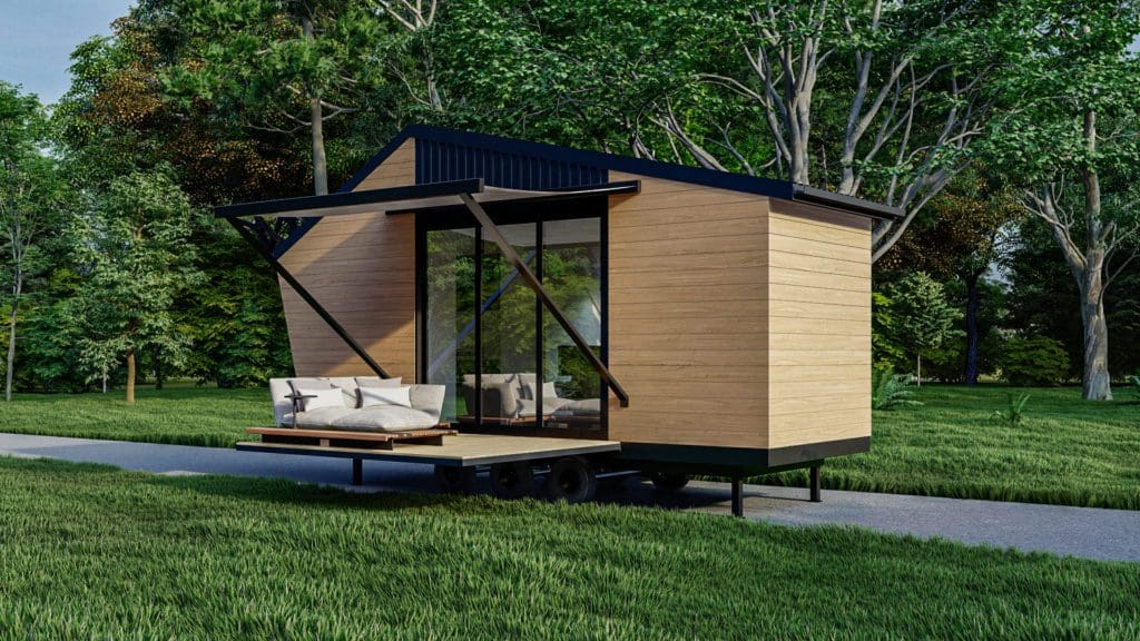 Modular home in the outdoors