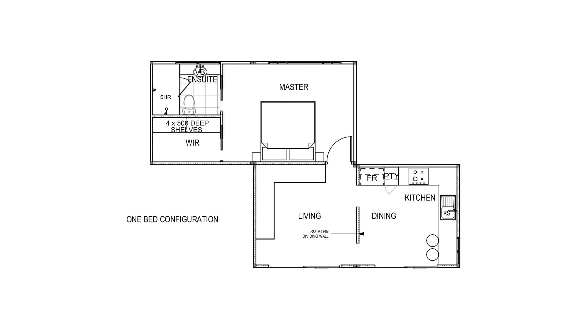 Live-in cube floor plan