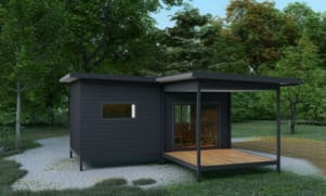 ONE BED, ONE BATH MODULAR SUITE WITH COVERED DECK
